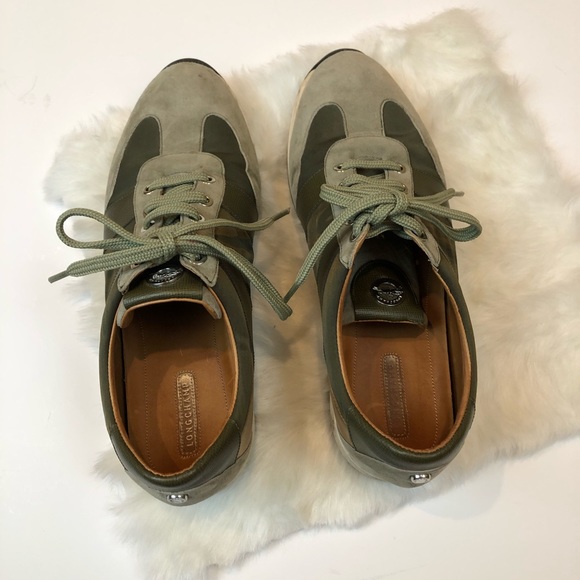 Longchamp Suede & Nylon Sneakers Metal Large Logo - Picture 5 of 7